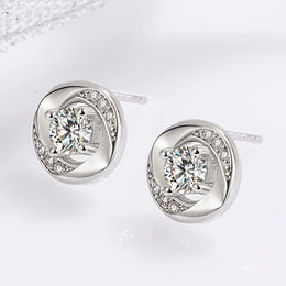 KissICON carefully selected 35 Drop Earrings Women Engagement Party Exquisite Ear Accessories Fashion Jewelry Temperament Sweet Pink Pear Cubic Zirconia