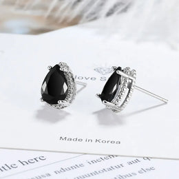 KissICON carefully selected 39 Drop Earrings Women Engagement Party Exquisite Ear Accessories Fashion Jewelry Temperament Sweet Pink Pear Cubic Zirconia