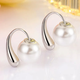 KissICON carefully selected 5 Drop Earrings Women Engagement Party Exquisite Ear Accessories Fashion Jewelry Temperament Sweet Pink Pear Cubic Zirconia
