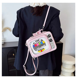 KissICON Cartoon Cute Handbags Funny Tv Transparent Square