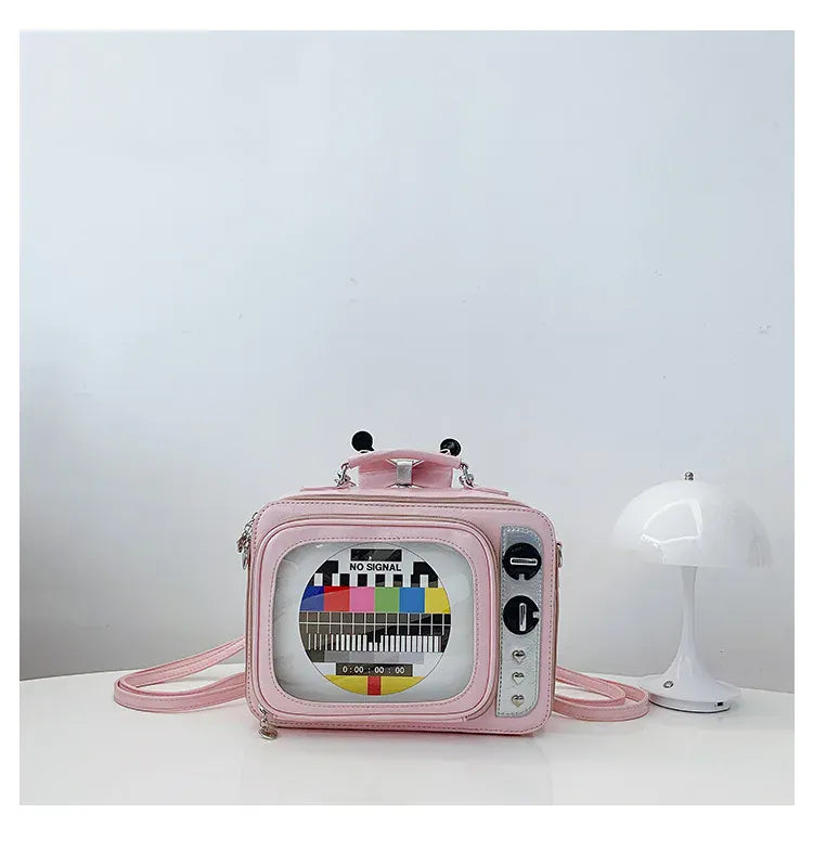 KissICON Cartoon Cute Handbags Funny Tv Transparent Square