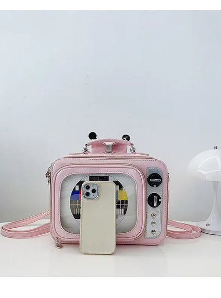 KissICON Cartoon Cute Handbags Funny Tv Transparent Square