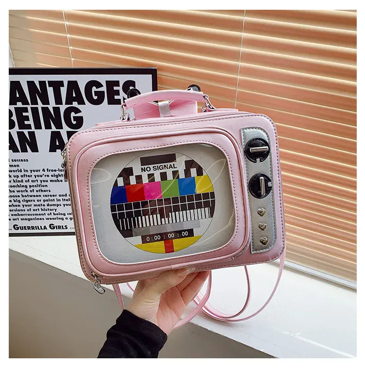 KissICON Cartoon Cute Handbags Funny Tv Transparent Square