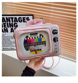 KissICON Cartoon Cute Handbags Funny Tv Transparent Square