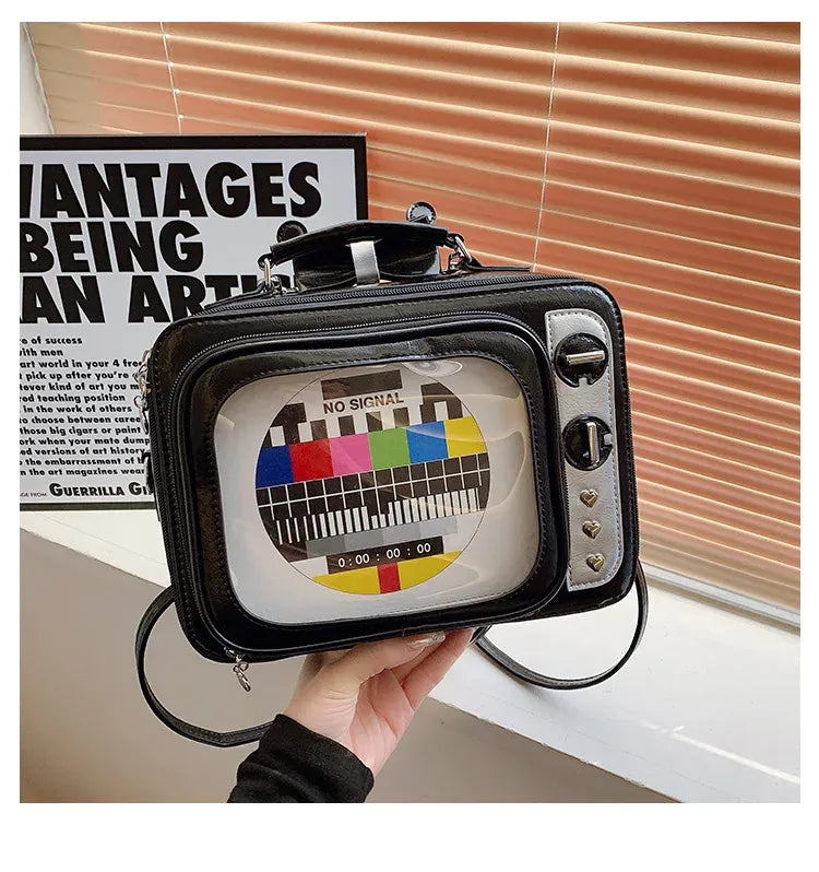 KissICON Cartoon Cute Handbags Funny Tv Transparent Square