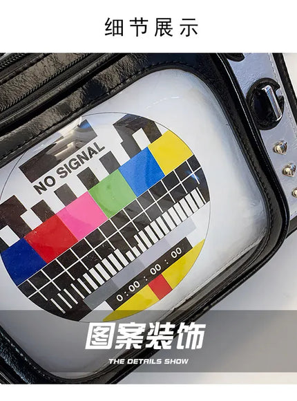 KissICON Cartoon Cute Handbags Funny Tv Transparent Square