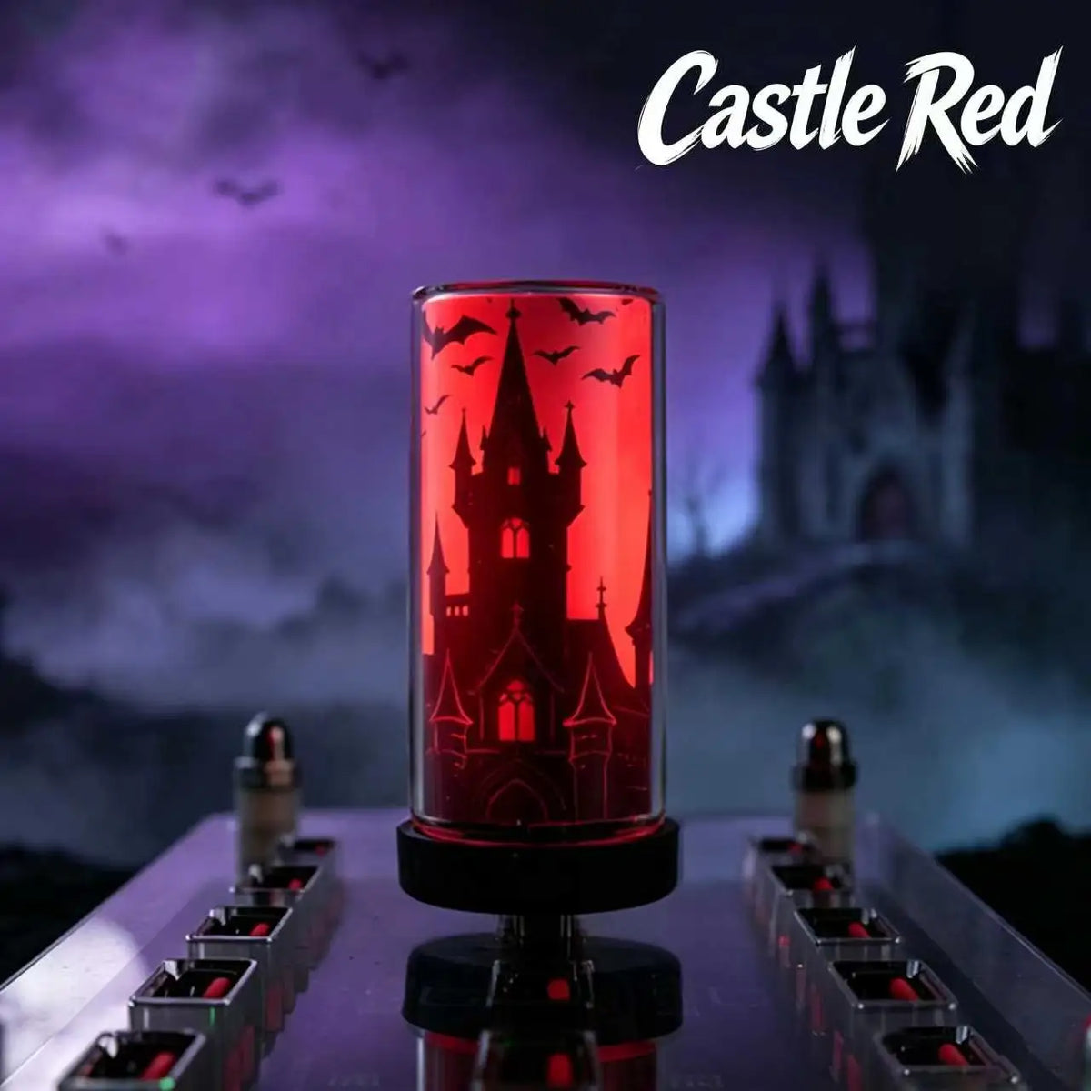 KissICON castle red Halloween DecorAITHEA Led Glass Light  Usb Night Light Bulb Touch Dimming Usb Night Light For Car Interior Bedroom Home Decor