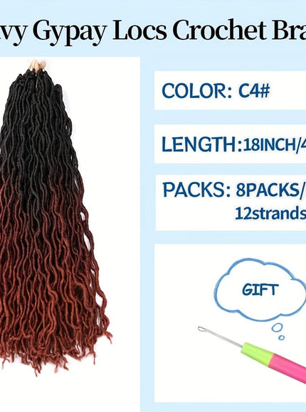KissIcon 18 Inch Brown Goddess Faux Locs -