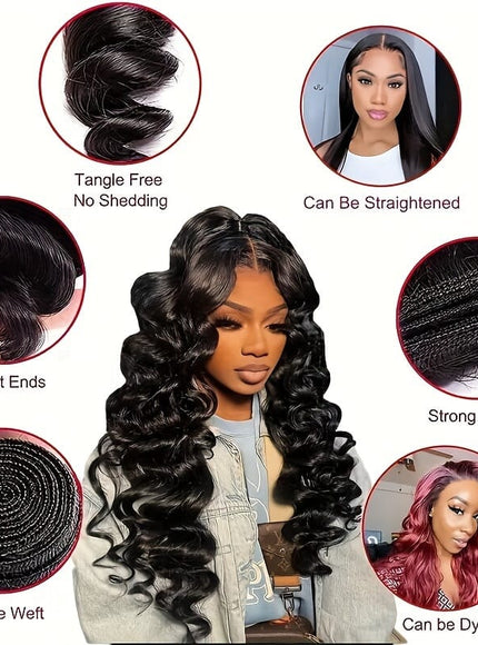 KissIcon Loose Wave Brazilian Hair Bundles - Natural