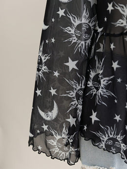 jkthpu-45 Celestial Vibes Plus Size Sheer Bell Sleeve Top