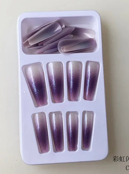 KissICON CH09 Long Press On Nails T-shape French Oval Fake