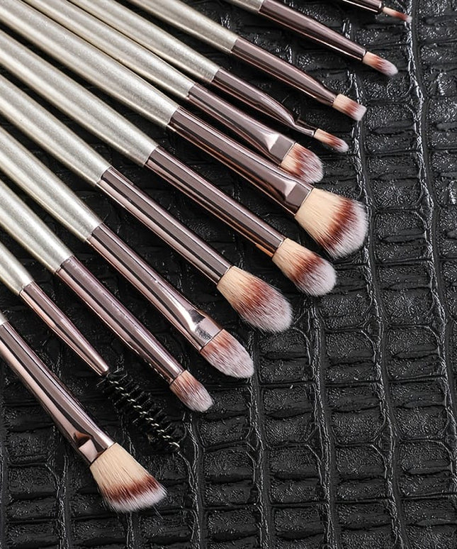 KissICON Champagne Bsmall 18pc Pro Makeup Brush Set – Goldblack