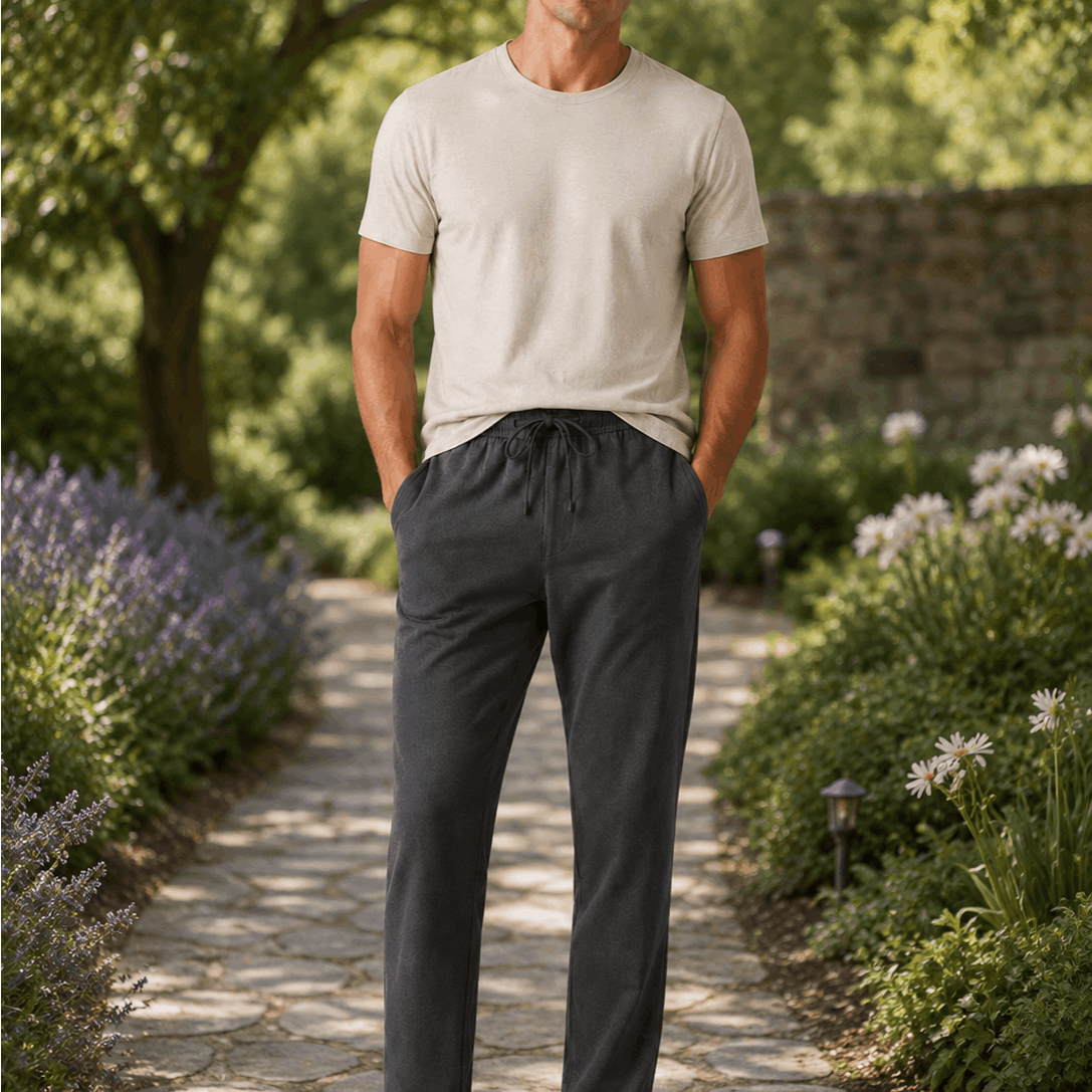 KissICON Charcoal / 3XL Mens Comfy Fleece Joggers with Zip Pockets