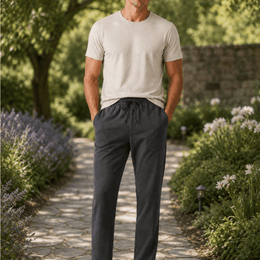 KissICON Charcoal / 3XL Mens Comfy Fleece Joggers with Zip Pockets