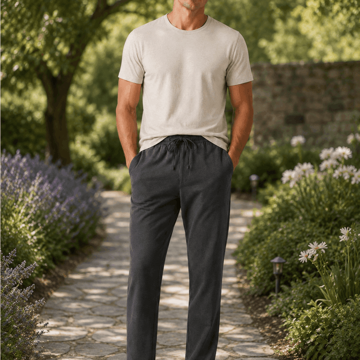 Mens Comfy Fleece Joggers with Zip Pockets