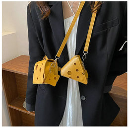 KissICON Cheese Triangle Crossbody – Adorable Hole-patterned Mini
