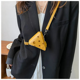 KissICON Cheese Triangle Crossbody – Adorable Hole-patterned Mini