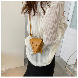 KissICON Cheese Triangle Crossbody – Adorable Hole-patterned Mini