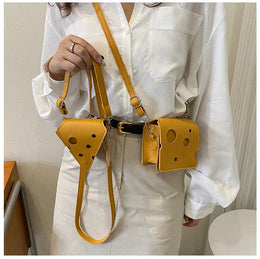 KissICON Cheese Triangle Crossbody – Adorable Hole-patterned Mini