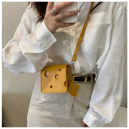 KissICON Cheese Triangle Crossbody – Adorable Hole-patterned Mini