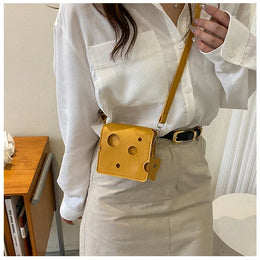 KissICON Cheese Triangle Crossbody – Adorable Hole-patterned Mini