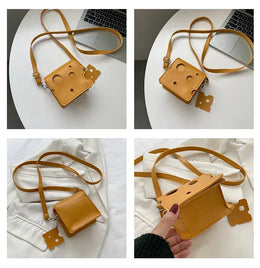 KissICON Cheese Triangle Crossbody – Adorable Hole-patterned Mini