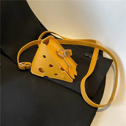 KissICON Cheese Triangle Crossbody – Adorable Hole-patterned Mini