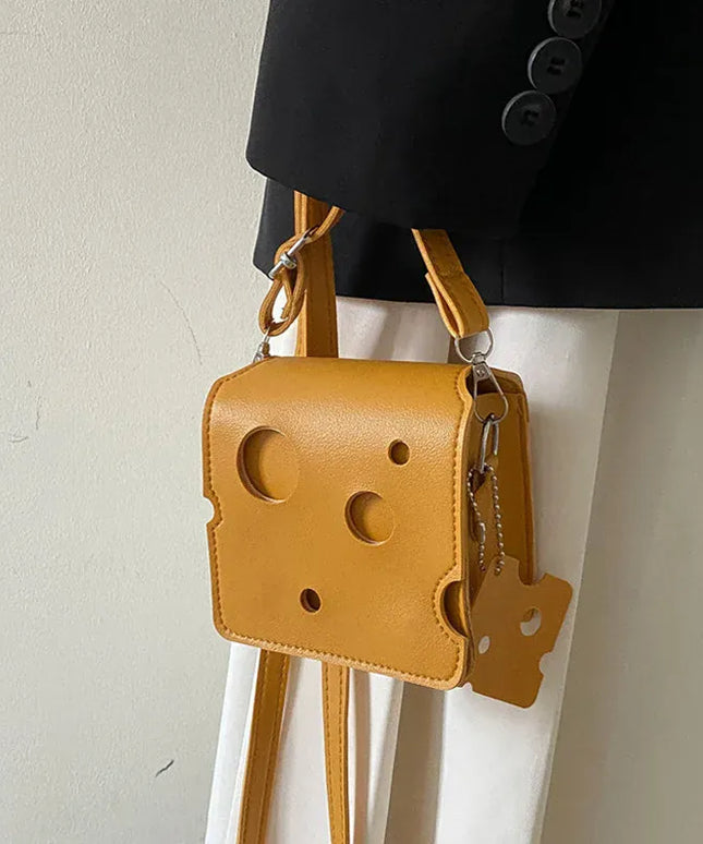 KissICON Cheese Triangle Crossbody – Adorable Hole-patterned Mini