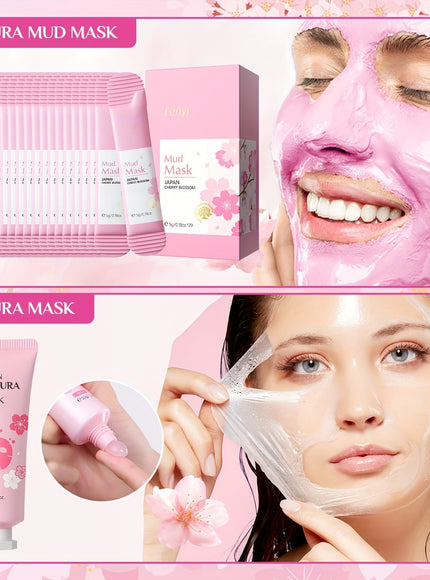 KissICON Cherry Blossom Skincare Gift Set Moisturizing Hydration Kit