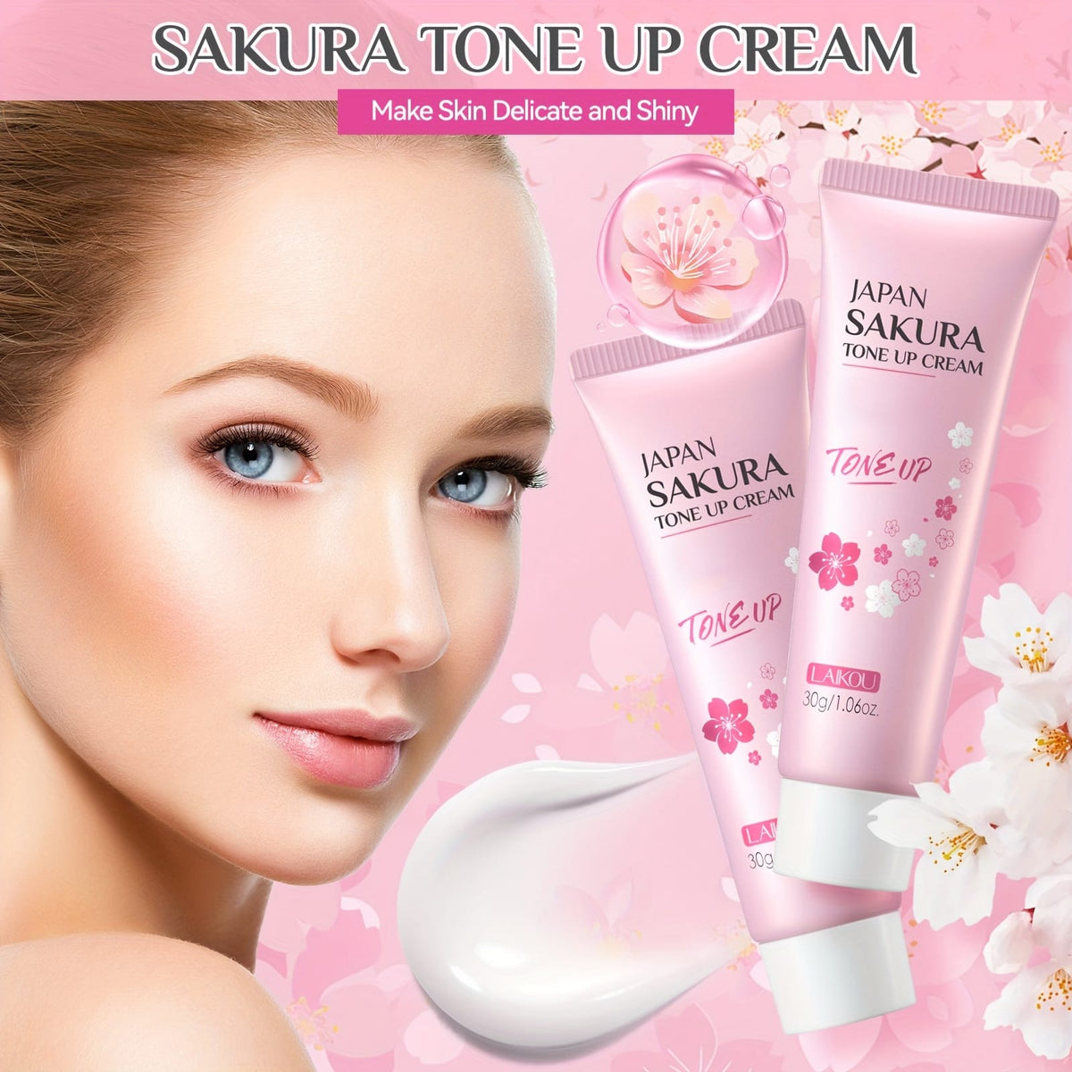 KissICON Cherry Blossom Skincare Gift Set Moisturizing Hydration Kit