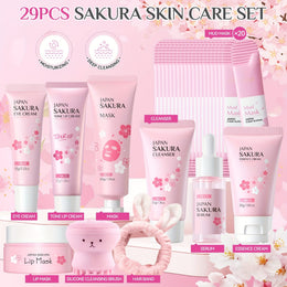 KissICON Cherry Blossom Skincare Gift Set Moisturizing Hydration Kit