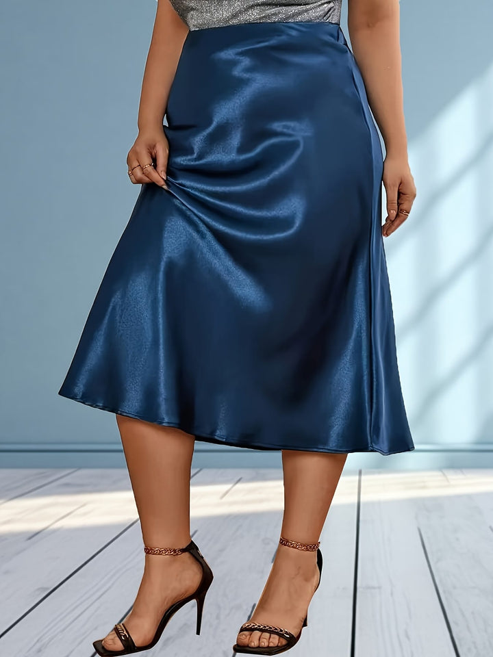 Chic ALine Midi Skirt Waist Accentuating Work to Date