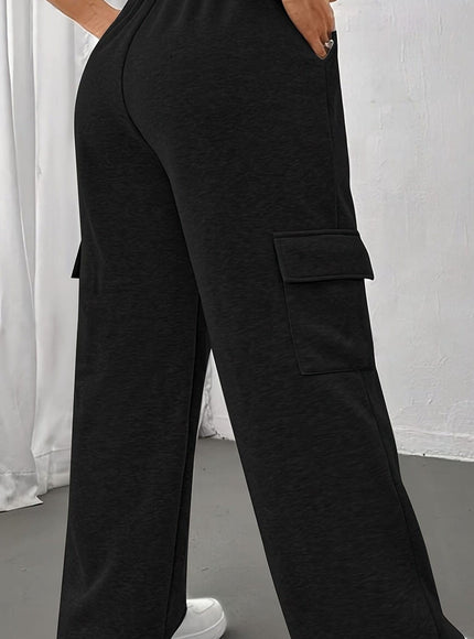 jkthpu-45 Chic Black Joggers AllSeason Casual Comfort Pockets