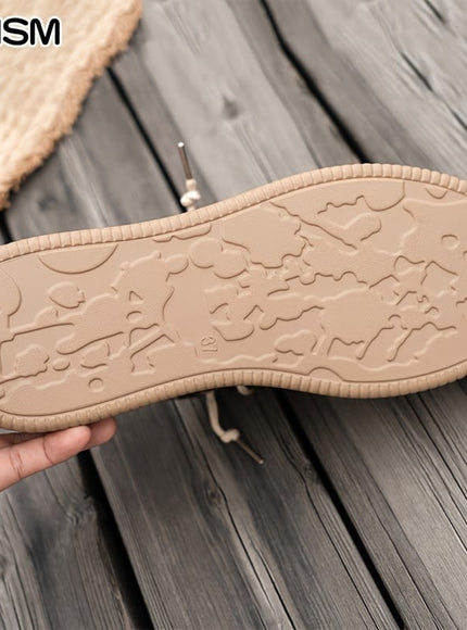 KissICON Chic Coffee Letter Platform Mules AllSeason Vacation Comfort