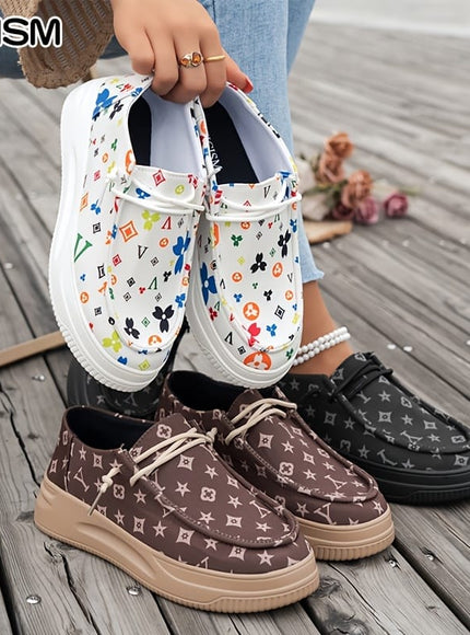 KissICON Chic Coffee Letter Platform Mules AllSeason Vacation Comfort