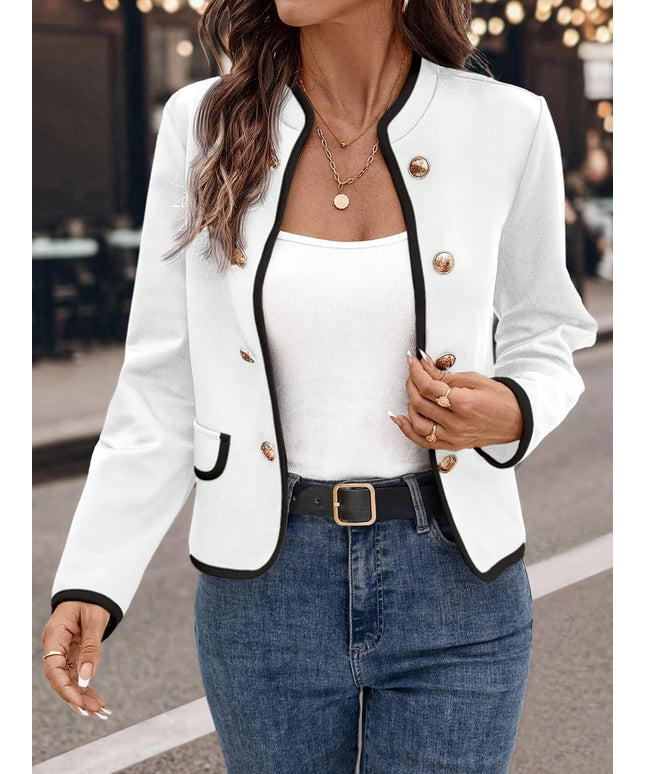 KissICON Chic Curve Blazer – Elegant Structured Allseason