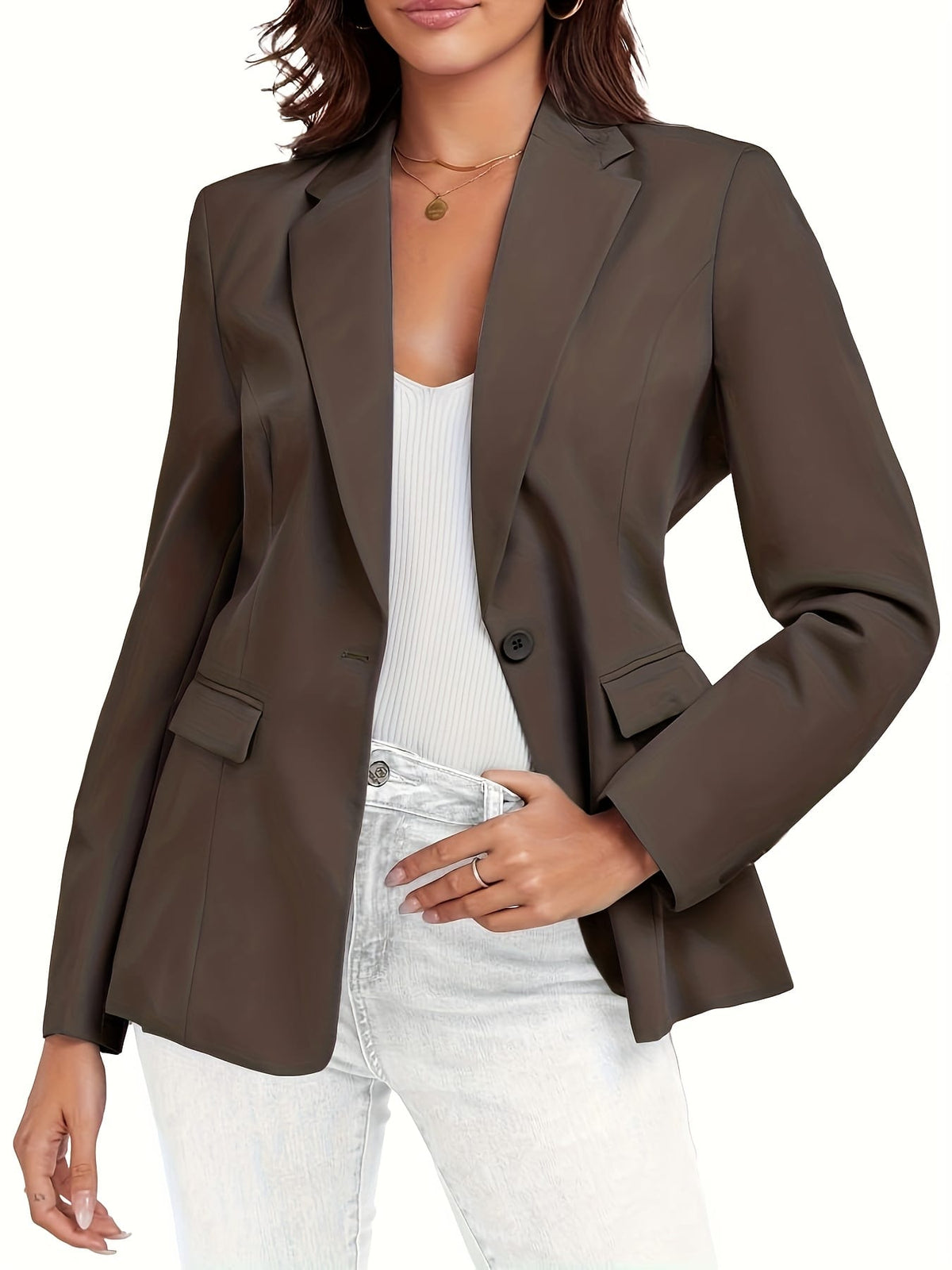 KissICON Chic Curve Blazer – Machine Washable Elegant