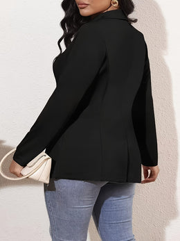 KissICON Chic Curve Blazer – Tailored Zip Pocket