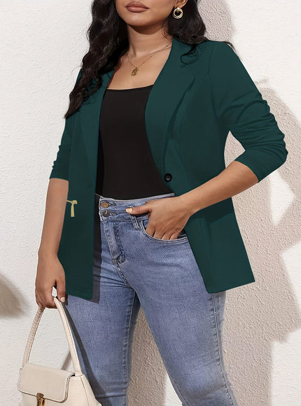 KissICON Chic Curve Blazer – Tailored Zip Pocket