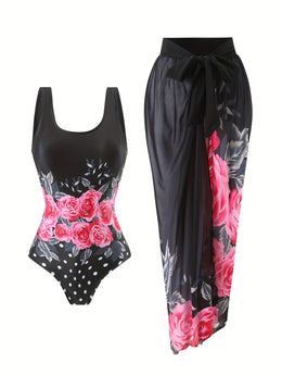 KissICON Chic Curve Floral Swimsuit