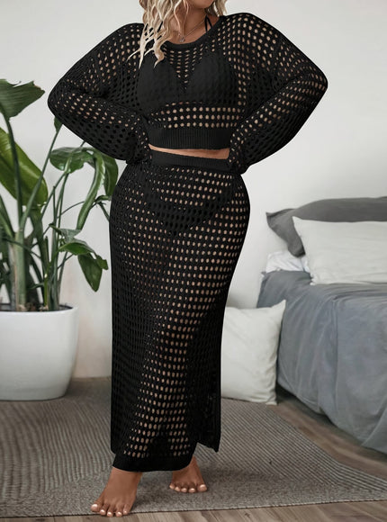 KissICON Chic Curve Knit Beach Crop Top