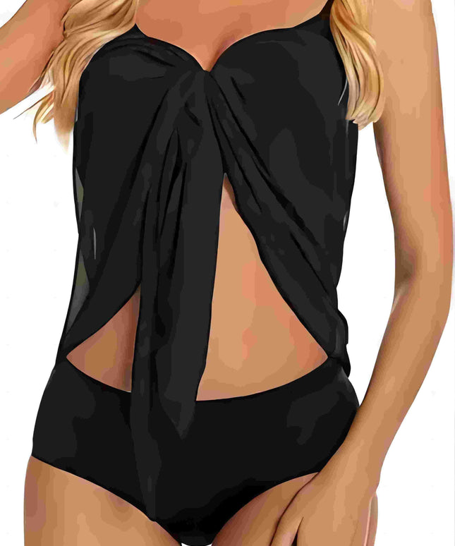 KissICON Chic Curve Mesh Bikini – Halter Onepiece