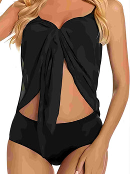 KissICON Chic Curve Mesh Bikini – Halter Onepiece
