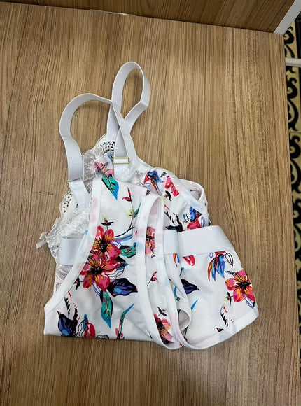 KissICON Chic Curve Printed Ruffle Lingerie
