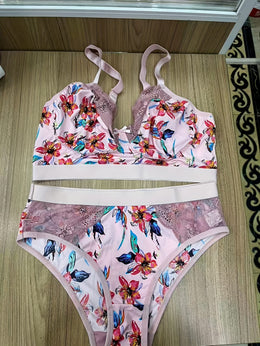KissICON Chic Curve Printed Ruffle Lingerie