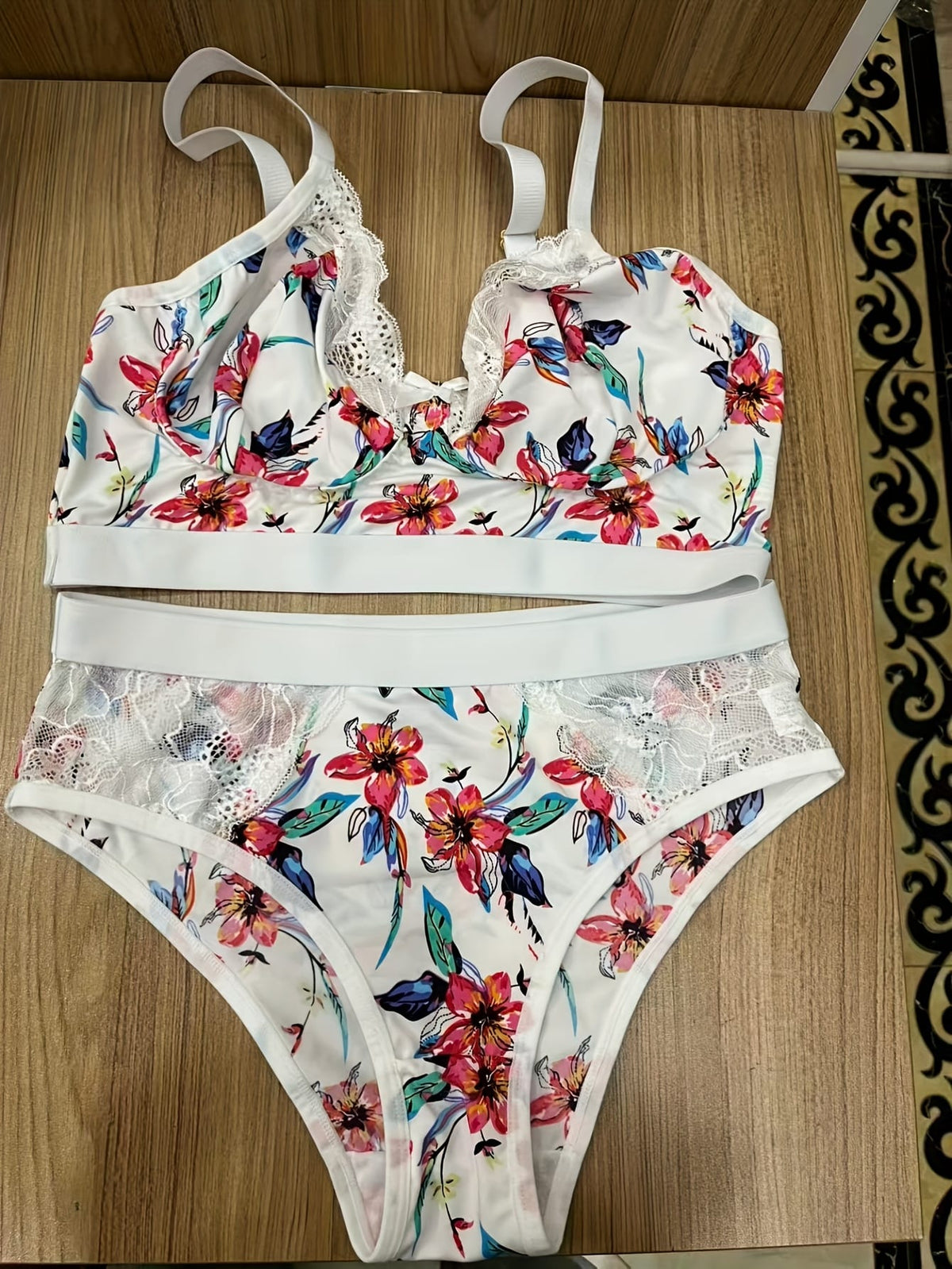KissICON Chic Curve Printed Ruffle Lingerie