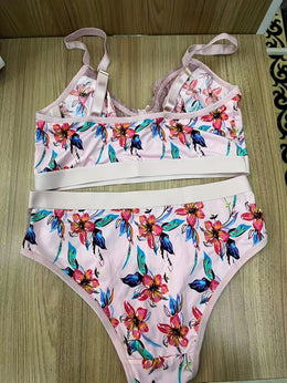KissICON Chic Curve Printed Ruffle Lingerie