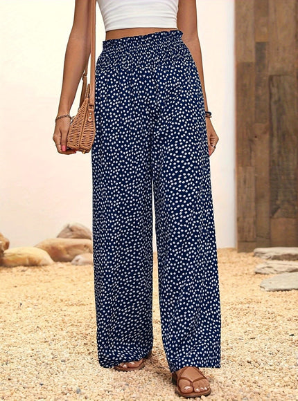 jkthpu-45 Chic Floral WideLeg Pants Loose Fit AllSeason Comfort