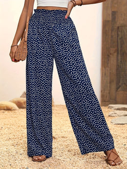 jkthpu-45 Chic Floral WideLeg Pants Loose Fit AllSeason Comfort