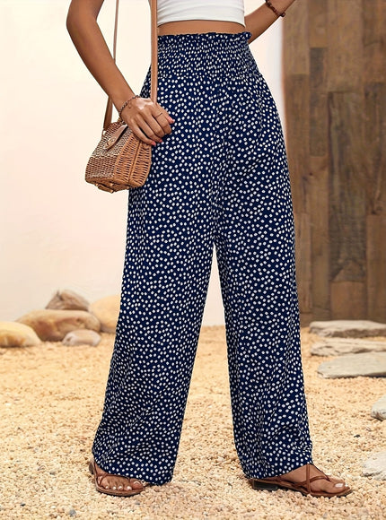 jkthpu-45 Chic Floral WideLeg Pants Loose Fit AllSeason Comfort